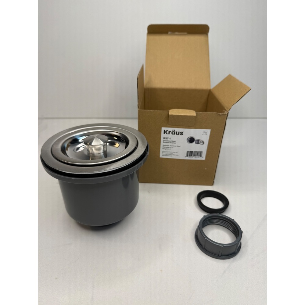 Kraus BST 1 Stainless Steel Sink Basket Strainer Gray Basket Strainer‎